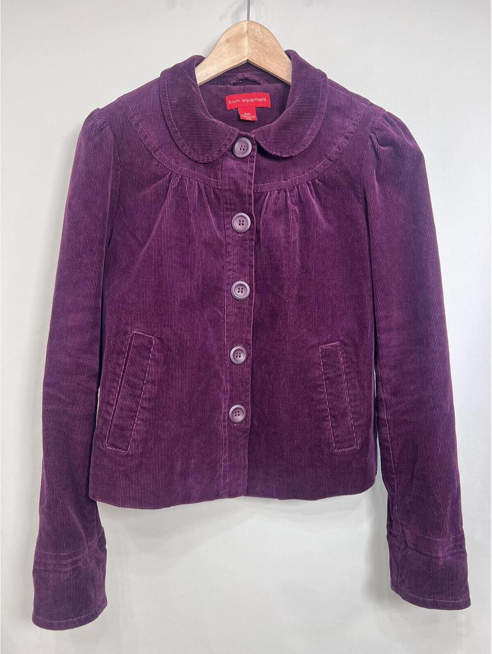 Bum Equipment Purple Corduroy Jacket Women's Small
